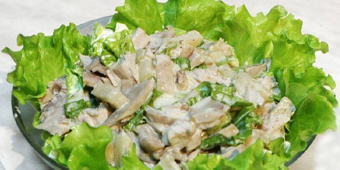 Salada de cogumelos