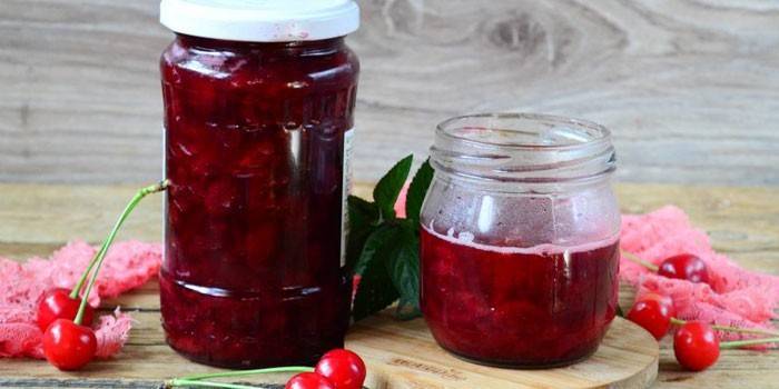 Jars of Cherry Jam