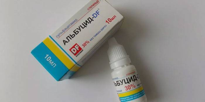 Kvapky Albucid v balení