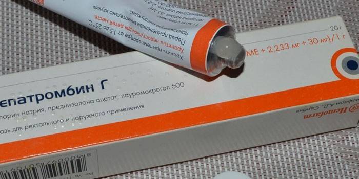 Maść hepatrombiny G w opakowaniu