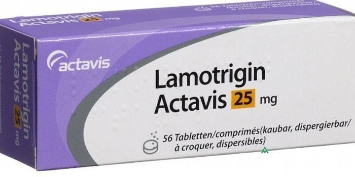 Tabletki lamotryginy w opakowaniu