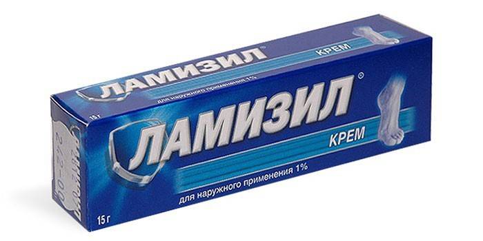 Lamisil de creme na embalagem