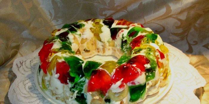 Bolo de vidro quebrado