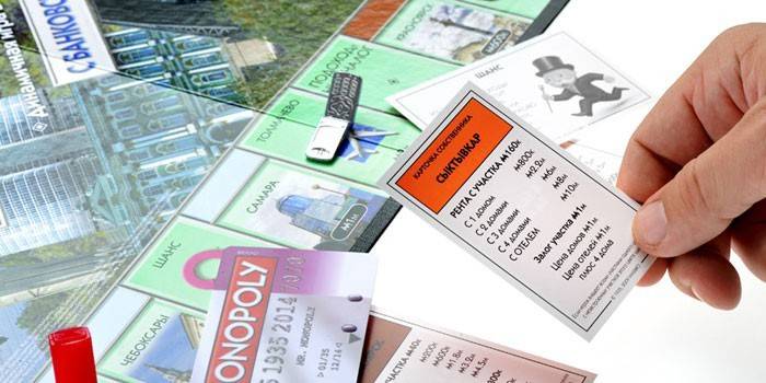 Cartão de Objeto no Monopoly Game