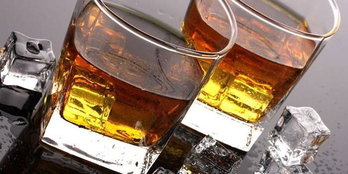 Whisky en un vaso