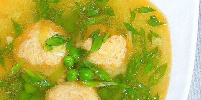 Con guisantes
