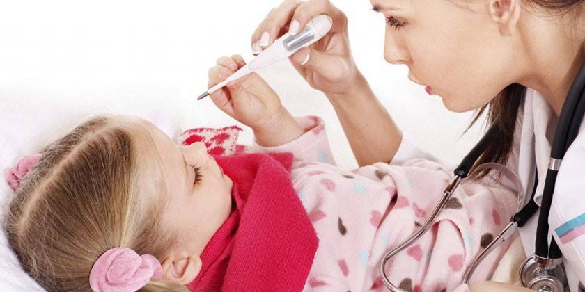 Medição de temperatura em uma criança