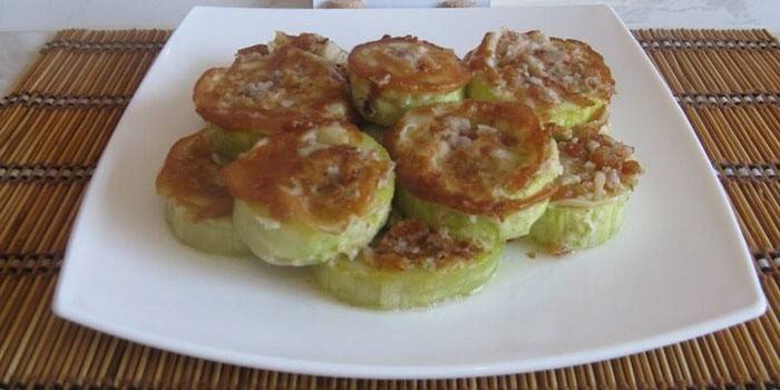 Rodajas de verduras con carne