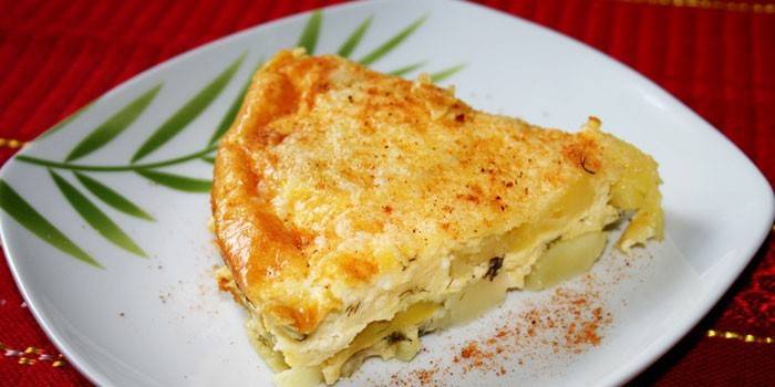 Cazuela de queso con papas