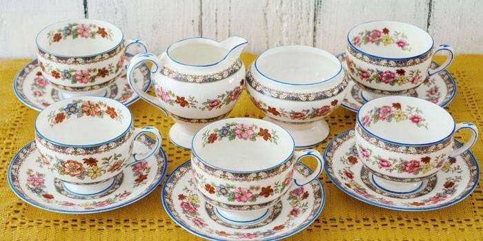 Jogo De Chá De Porcelana
