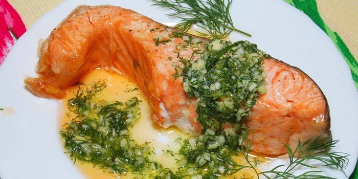 Salmão assado