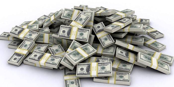 Paquetes de billetes de un dólar