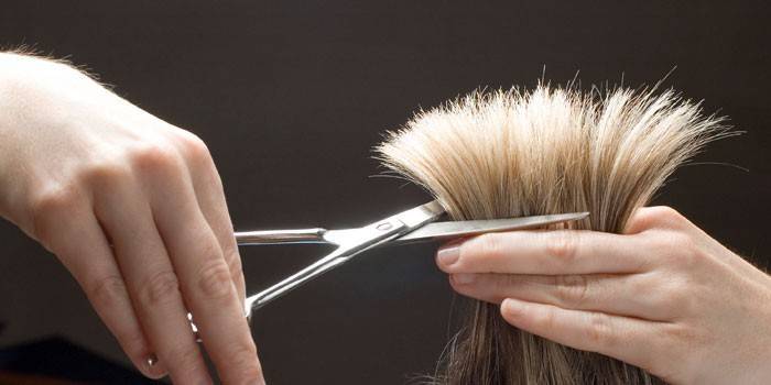 Corte de cabelo da menina