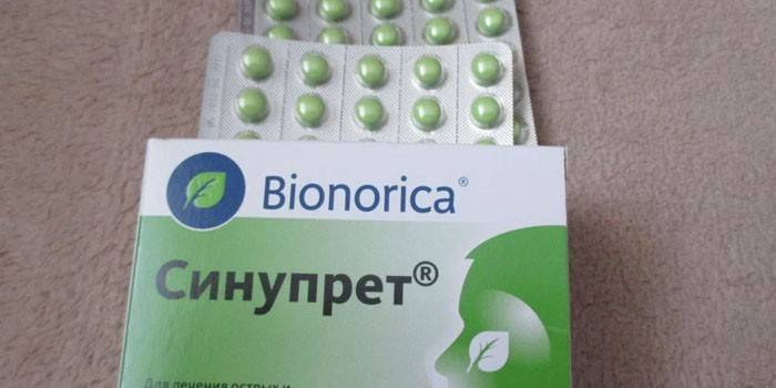 Sinupret comprimidos em cartela