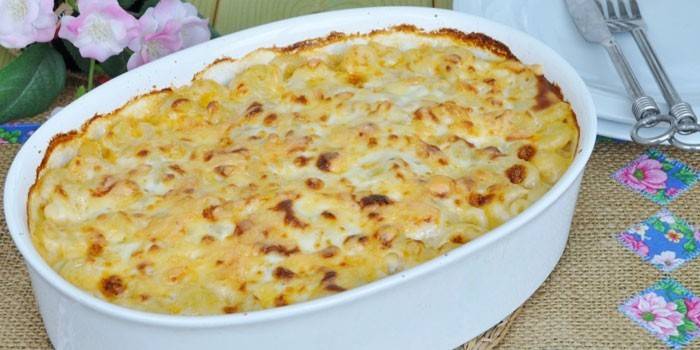 Zapiekanka Spaghetti Z Kurczakiem
