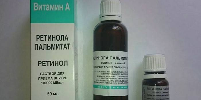 Liek Retinol palmitát v balení