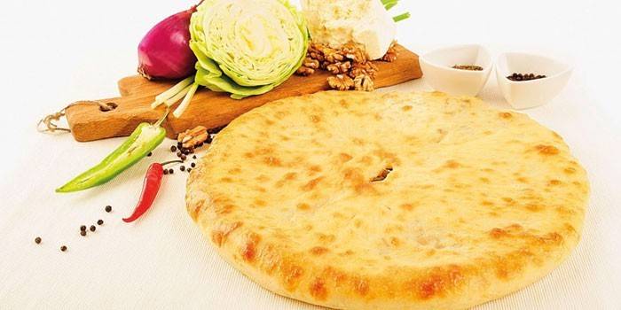 Torta com repolho kefir