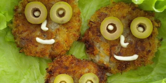Chuletas de col para niños