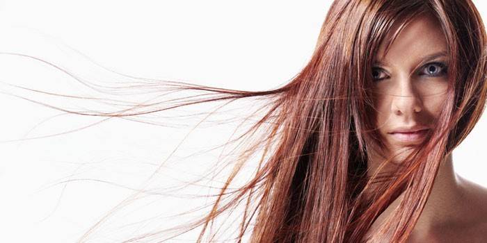 Menina, com, cabelo longo