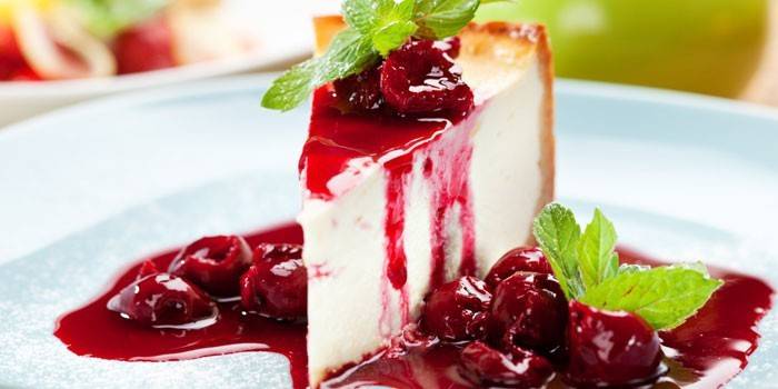 Cheesecake de Cereja e Mascarpone