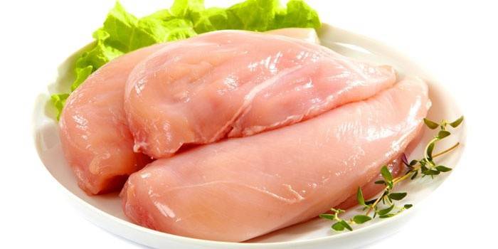 Filete de pollo en un plato