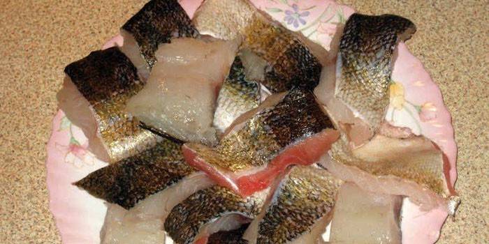 Pedaços de peixe