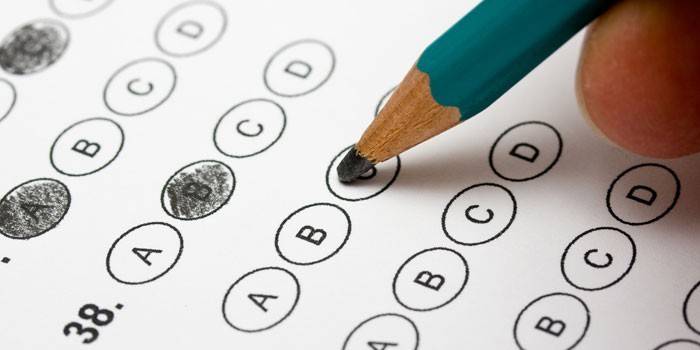 Test wypełnienia ołówkiem