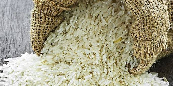 Arroz Basmati em um saco