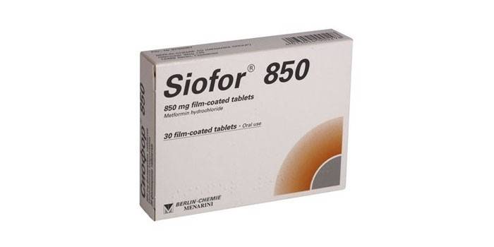 Siofor 850 tabletas por paquete