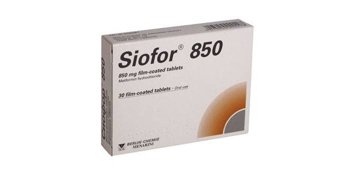 Siofor 850 tabletas por paquete