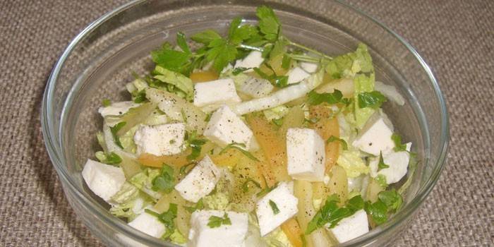 Salada de Pequim com Queijo