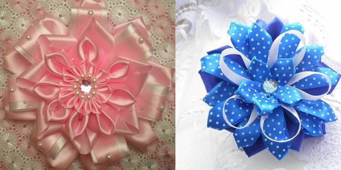 Prelamované luky do vlasov pomocou techniky kanzashi