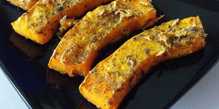 Rodajas de calabaza al horno con especias
