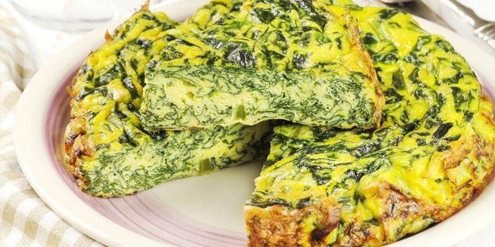 Omlet ze Szpinakiem