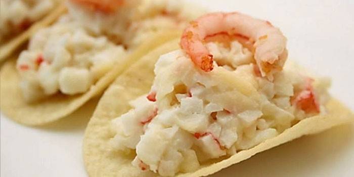 Ensalada de camarones