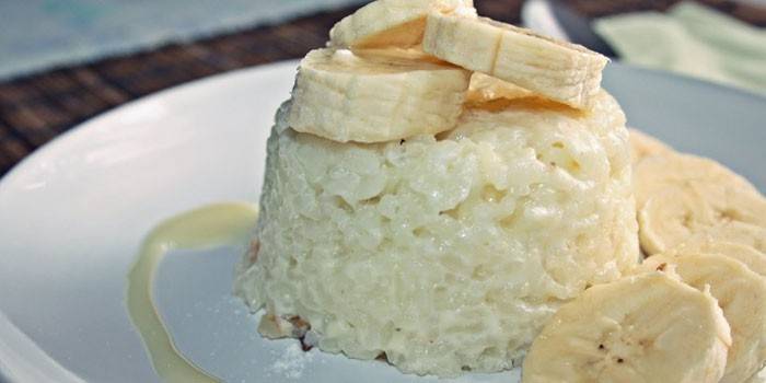 Puding z banánovej ryže