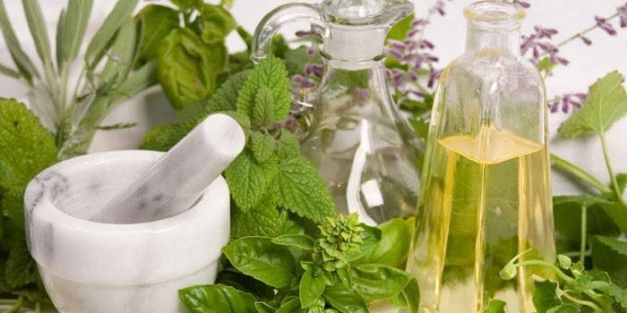 Hierbas curativas y aceites