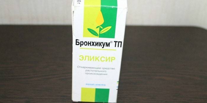 Elixir Bronchicum na embalagem