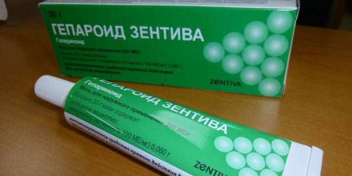 Zentiva heparóide pomada na embalagem