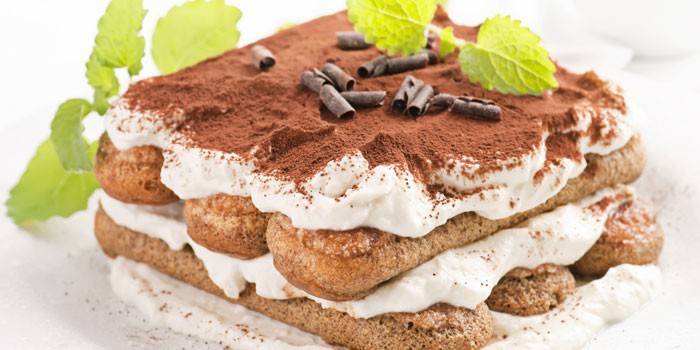 Domáce tortu Tiramisu