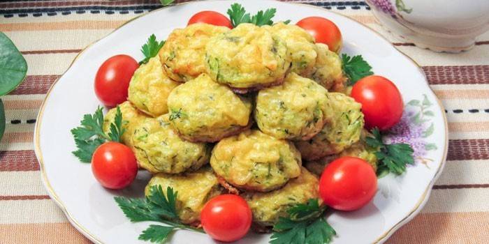 Squash placky s paradajkami