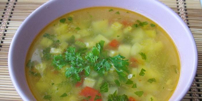 Sopa de verduras con apio