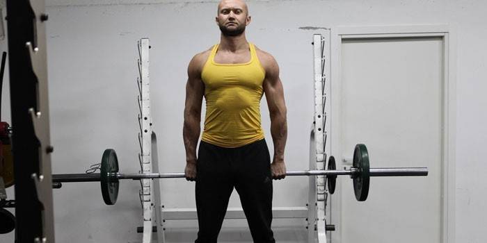 Hack agachamento barbell