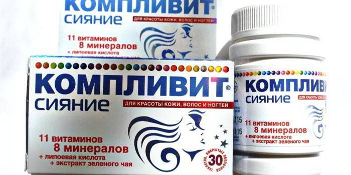 Vitamíny Complivit Shine v balení