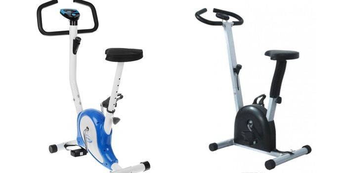 Dois modelos de bicicletas ergométricas