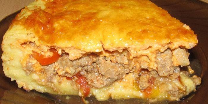 Tarta de masa de papa abierta