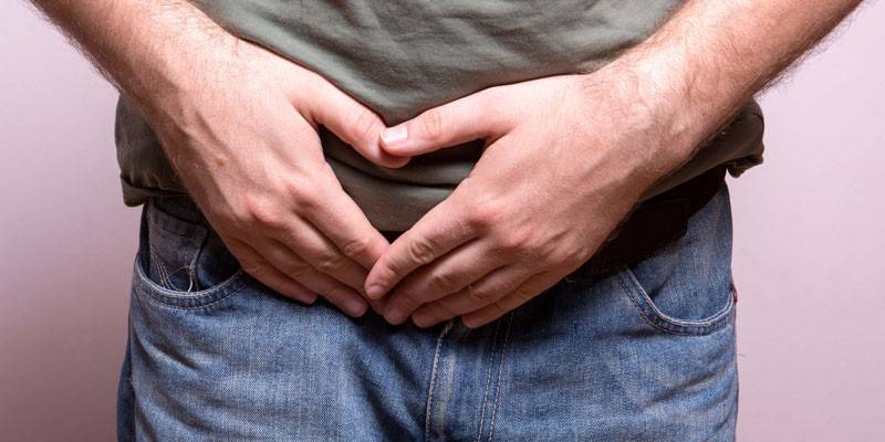 Dolor en la ingle en un hombre