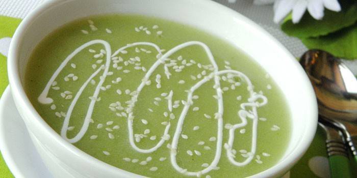 Sesame brokolica Puree polievka