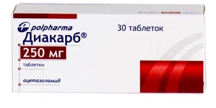 Tabletki diakarbu w opakowaniu