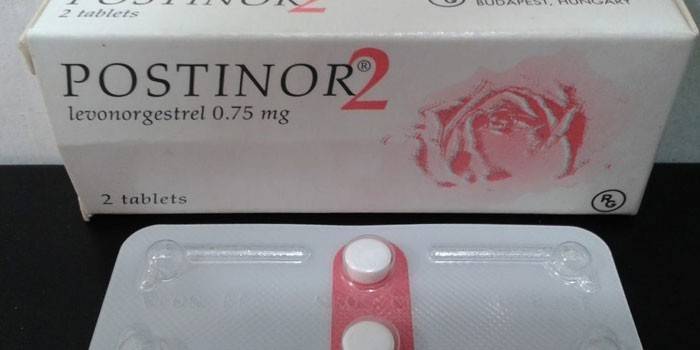 El medicamento Postinor 2 por paquete